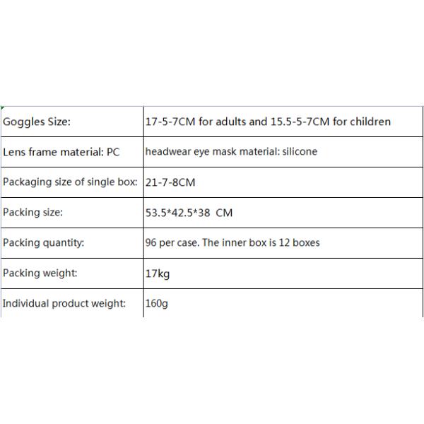 Anti niebla gafas de baño para niños con electroplataje al aire libre con cuerda de silicona