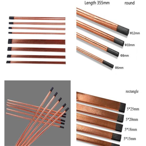 DC Copper Coated Pointed Arc air Gouging Carbon Electrode Rod