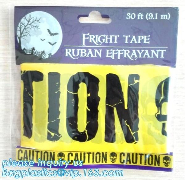 Halloween Birthday Party theme warning caution PE tapes for event decoration,Halloween Caution Tapes,Halloween Warning T