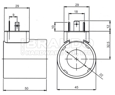 DUPLOMATIC Type Solenoid Coil 12V 24V DC C22S3-D24K1/11 C22S3-D12K1/11