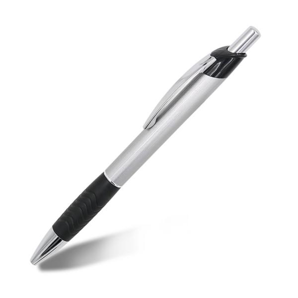 Portable Aluminum Metal Ballpoint Pen Rubber Grip Business Office School Ball Pen