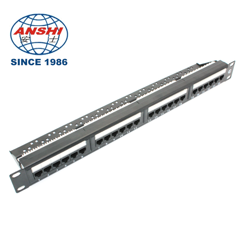 10 Inch 1U 12 Port FTP CAT5E Cat6 CAT6A Blank Unloaded Patch Panel Coupler OEM Telecom Equipment