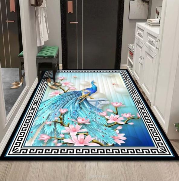 Abstract Picture Polyester Fiber Floor Carpet For Entrance Door And Living Room