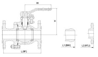 Antistatic ANSI Carbon Steel Ball Valve Flange End Floating WCB A216
