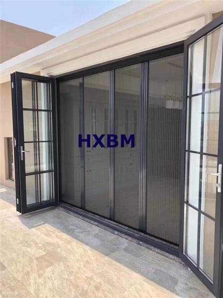 Profundidade de alumínio externo do vidro 75mm das portas de dobradura 12A de EPDM