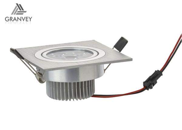 3W Square LED Recessed Ceiling Lights Aluminum Beam Angle Adjustable 92x92mm Size