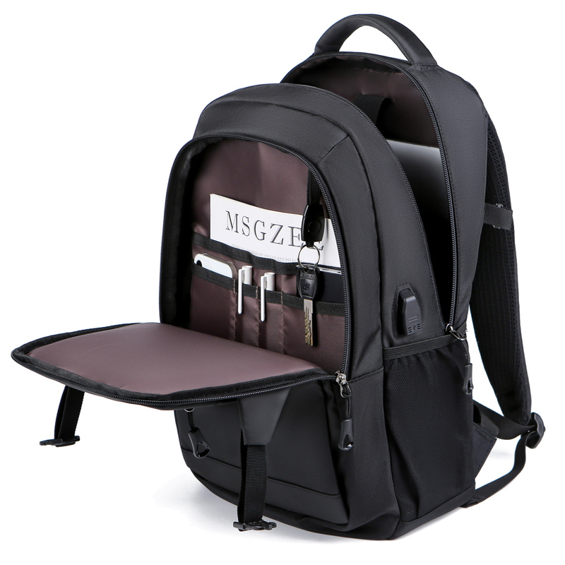 Laudtec Waterproof Pu Laptop Backpack Classic 15.6 Inch Usb Charging Shoulder Strap Bag Travel Business Custom Logo Dnb131 Wholesale OEM/ODM/Private Label