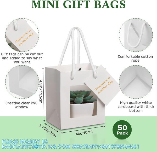 Bags With Window 10x7x5 Gift Bags For Mother'S Day Proposal Candy Gift, Festival Gift Packaging