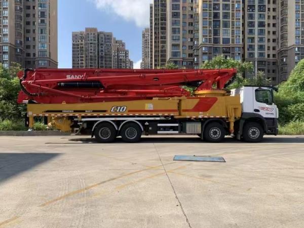 Original SANY Truck Mounted Concrete Boom Pump 62m With Benz Chassis
