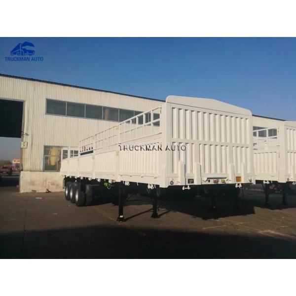 3 Axle 50 Tons Fence Cargo Trailer 18mm Thickness Rim