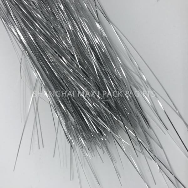 Brown Colored Plastic Shredded Tissue Paper For Gift Baskets PE Metallic Decoration