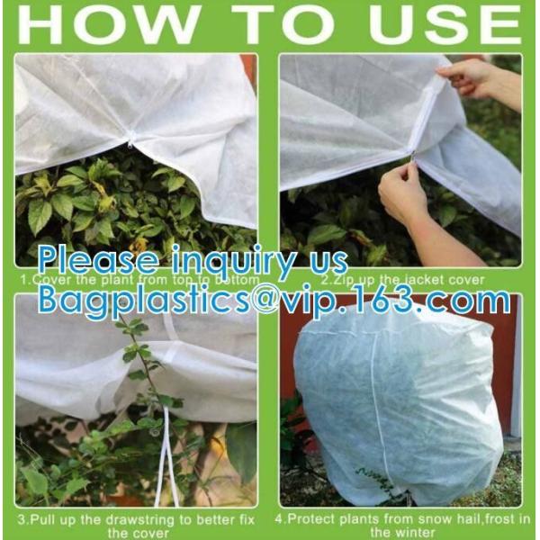 Heavy Winter Protection Plant Cover Winter Cover Anti-frost Zipper And Drawstring Cold Protection Non-woven Plant Antifr