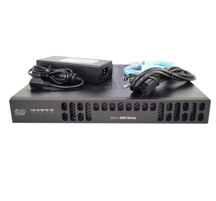 ISR4221/K9 Cisco ISR 4221 Router 35Mbps-75Mbps Пропускная способность системы 2 WAN/LAN порты 1 SFP порт многоядерный процессор 2 NIM