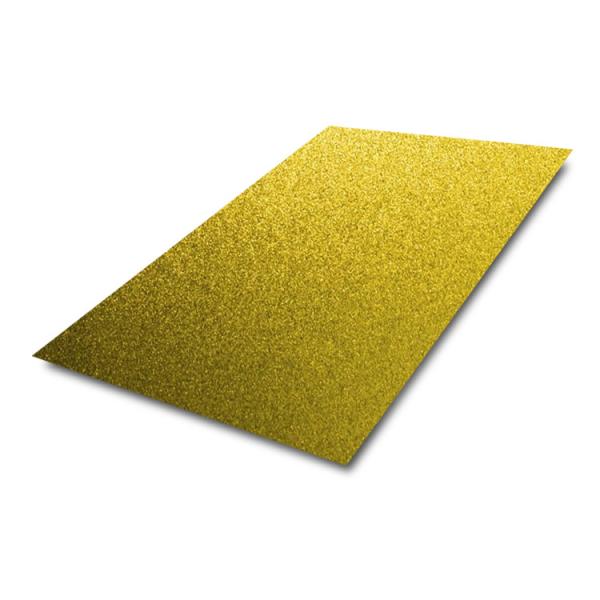 304 Bead Blasted Stainless Steel Sheet Gold Mirror PVD 1.2 x 1219 x 2438mm