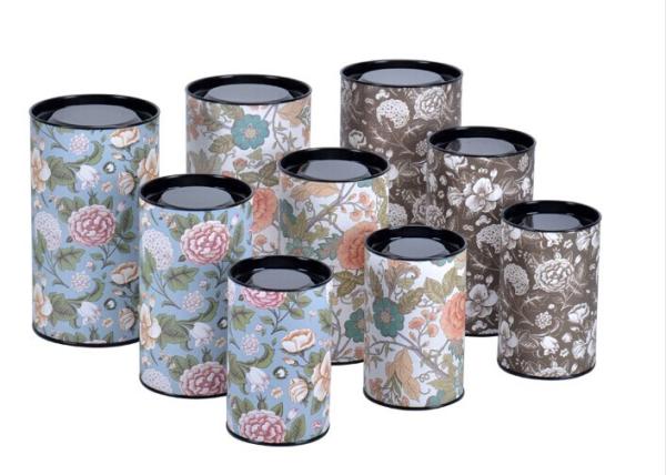 Latas móveis personalizadas do papel de alinhamento da folha da tampa do metal que empacotam para o chá do alimento