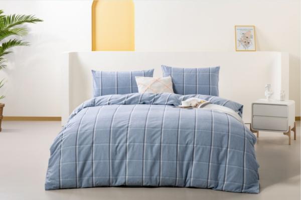 OEM Twin Duvet Covers King Full Size Duvet Cover Blue Polyester Blended Flannel