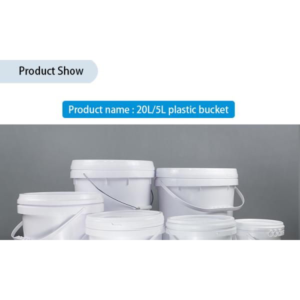 CMYK White 5 Gallon 20 Litre Paint Bucket With Lid Plain Lacquered