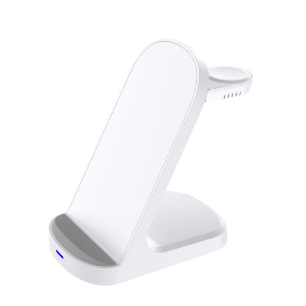 Black 3 In 1 Qi Wireless Charging Stand 9V Mobile Multifunctional