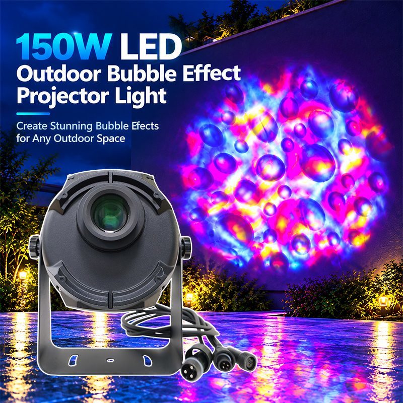 150W LED Outdoor Projector Light Bubble Effect Waterproof Architectural