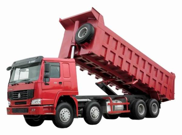 HOWO 27 tons 12 wheels 8x4 dump truck green color cabin with 18cbm cargo body
