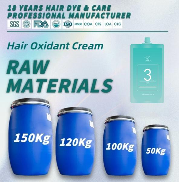 Professional Peroxide Developer Natural Hair Oxidant Cream Raw Material 1% 3% 6% 9% 12% OEM/ODM Hair Dye Factory Supply