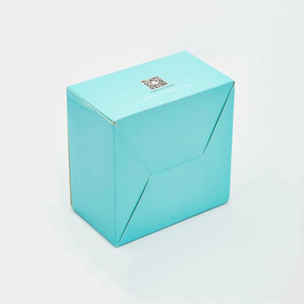 Logotipo de carimbo de ouro Caixas de embalagem personalizadas Azul Exquisite Creme facial Caixa de embalagem cosmética