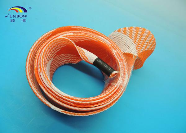 Colorful PET braided expandable Sleeve with ROHS for cable sleeving