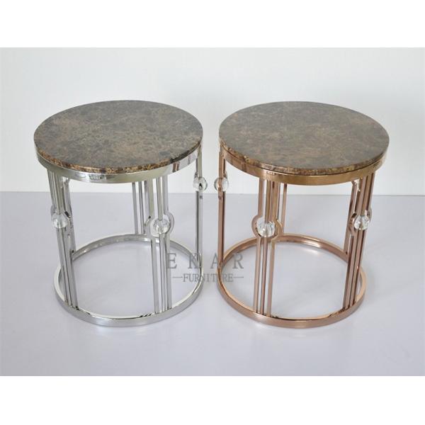 Heated Mental Gold Side Table Living Room Furniture