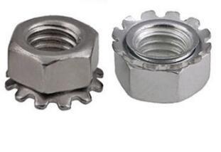 Ni Plated Galvanized Carbon Steel Keps Nut / K Lock Nut Staineless Steel