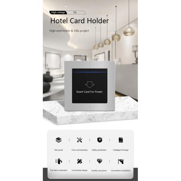 Instalación de la caja de la pared del estándar 86m m de la energía de la reserva del tenedor de la llave electrónica de la habitación