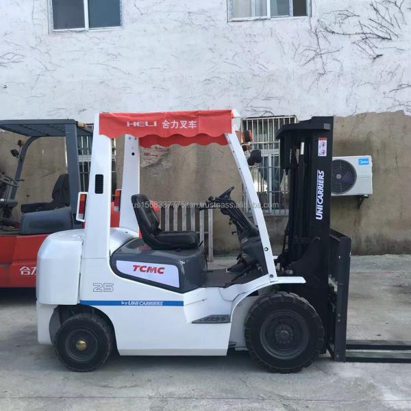 Japan TCM 2.5 Ton Used Forklift 0-2000 Working Hours 4500 KG Machine Weight Assurance