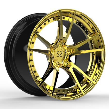 O bordo lustrado do ouro 2 partes forjou as rodas pretas para bordas feitas sob encomenda de BMW M6 20inch