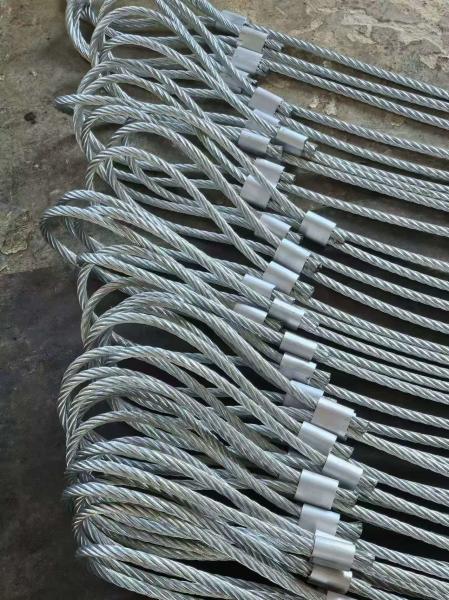 Wholesale Custom High Tensile Stainless Steel Wire Rope Lifting Cable Sling With Loops Ends