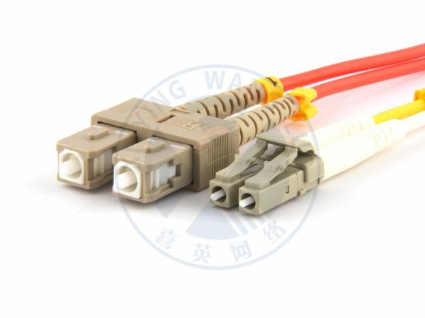 XYFiber multimode OM1 duplex fiber optic patch cable 62.5/ 125 LC to SC