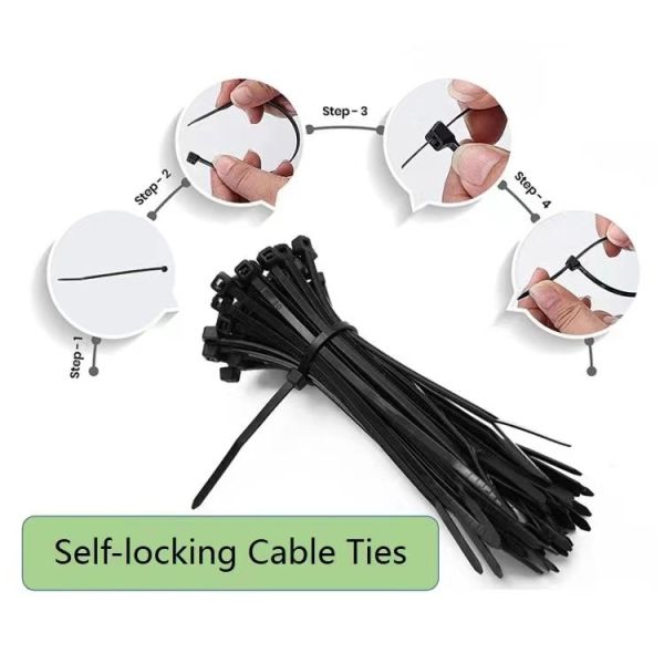 ROHS Standard Kabelbinder 4.8*400mm Self Locking Nylon 66 Cable Tie Zip Ties Plastic Self Lock Plastic Cable Tie Straps
