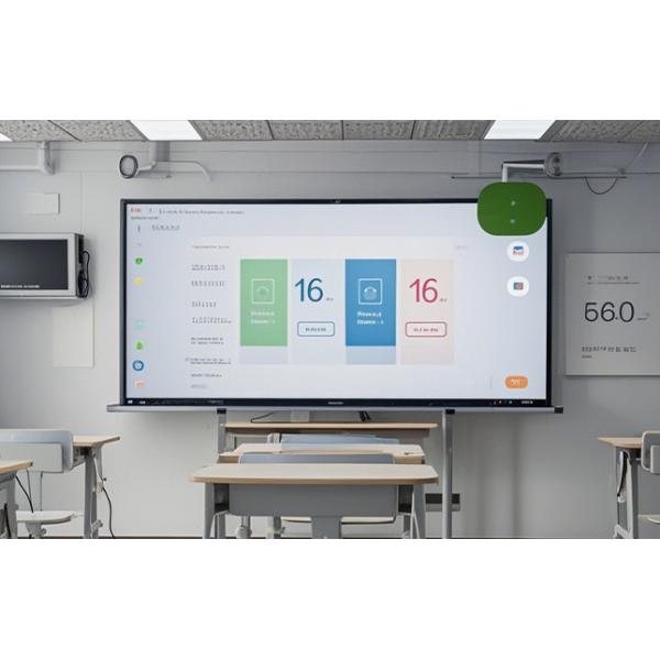 3840 x 2160 4K Interactive Flat Panel with 4mm Tempered Glass and Android Windows Dual OS