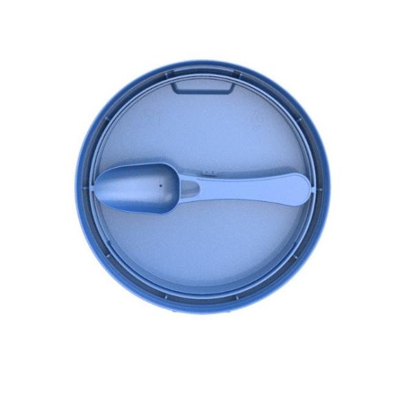 Estilo Moda Leite em pó lata vazia Cobertura de plástico com Scoop 132mm PP plástico
