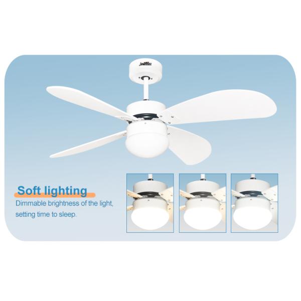 Цвет 3 привел светлый на открытом воздухе водоустойчивый потолочный вентилятор IP44 с 4 лезвиями MDF