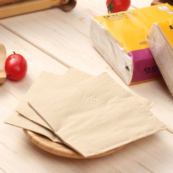 High quality luxury Eco friendly virgin bamboo pulp 2 Ply personalized paper table napkins