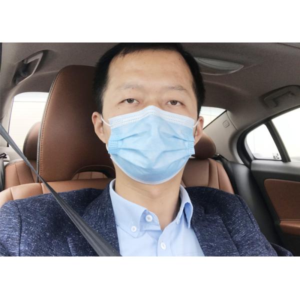 Home School Surgical Disposable Carbon Filter Face Mask Blue White Color