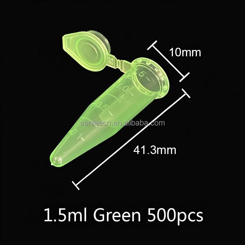 Lab Plastic Microcentrifuge Tube 0.2/0.5/1.5/2ml Pink Purple Bbrown Green Blue Yellow Red Transparent Color Centrifuge Tube