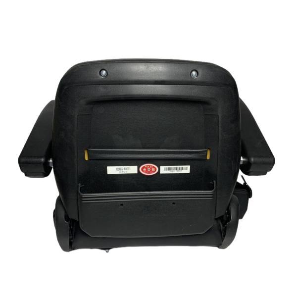 Black PU Leather Forklift Seat with Micro Switch Armrests and 1 Year Warranty