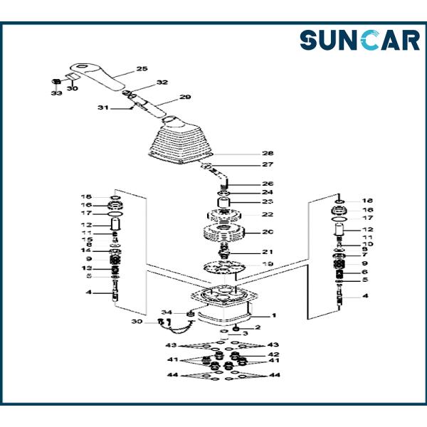 El equipo de sellado de válvulas piloto para excavadoras [R110-7, R140LC-7, R140W7, R160LC7, R170W7, R180LC7, R200W7]