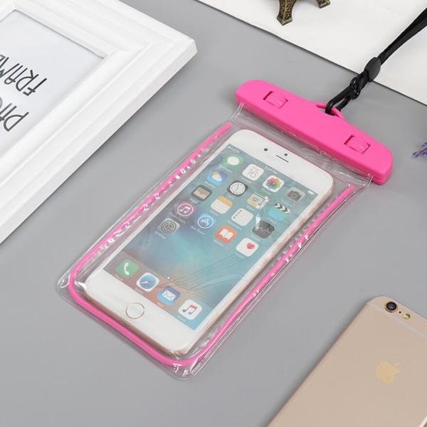 Fluorescent Waterproof Cell Phone Pouch , Sensitive Touch Mobile Phone Waterproof Bag