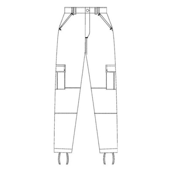 Khaki Fabric ACU Tactical Pants Polyester Cotton Rip Stop Fade Resistant