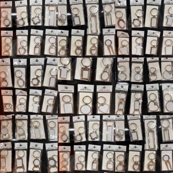 Sublimation Blanks Key Chain Custom Printing Logo Metal Zinc Alloy Sublimation Keychains Dad Mom Keychain