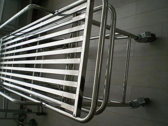 Patient Emergency Stainless Steel Stretcher Trolley For Ambulance With Backrest Raising (ALS-ST002b)