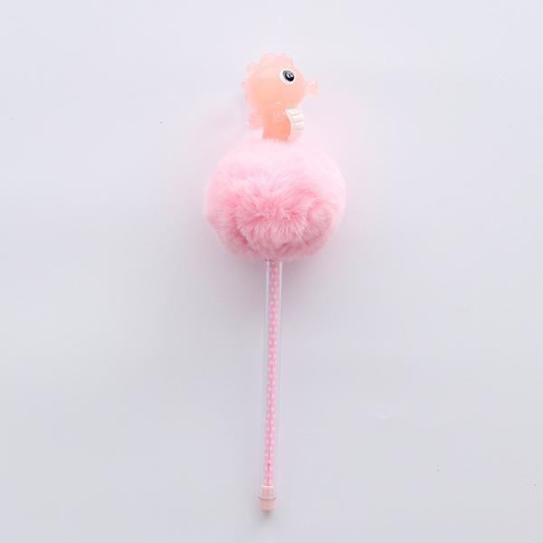 Прочное пластикового Nib ручки 0.5mm плюша пинка пушистого пастельного Ultralight