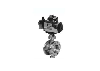 Válvula de borboleta atuada pneumática do aço carbono do ANSI 150, válvula de borboleta deslocada dobro