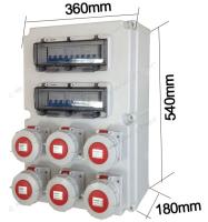 La prise industrielle combinée IP66 32A protègent la boîte contre les intempéries de distribution
